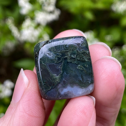 Moss Agate Cube