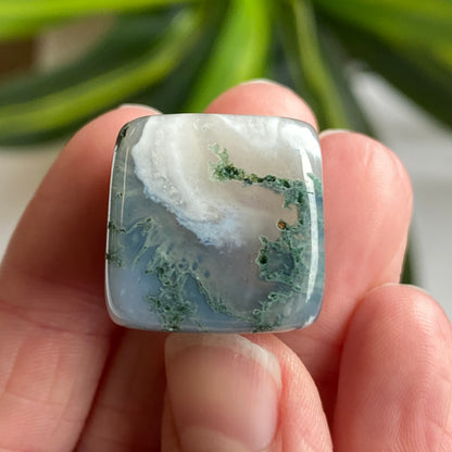 Moss Agate Cube