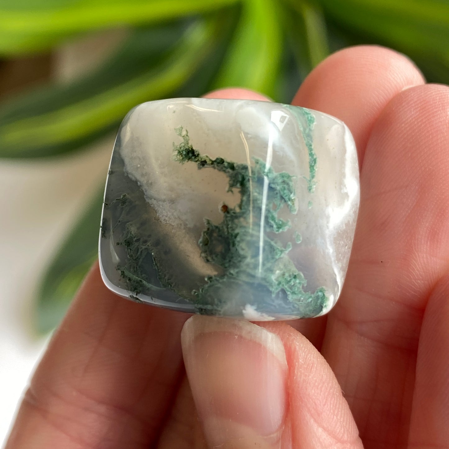 Moss Agate Cube