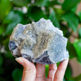 Color Changing Nigerian Fluorite, UV and Daylight Reactive, With Quartz and Pyrite