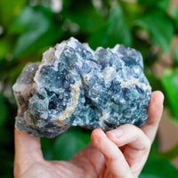 Color Changing Nigerian Fluorite, UV and Daylight Reactive, With Quartz and Pyrite