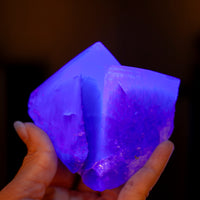 Color Changing Nigerian Fluorite, UV and Daylight Reactive, Phantom