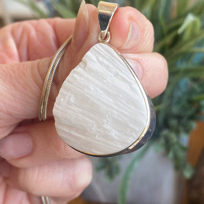 Raw Scolecite Pendant