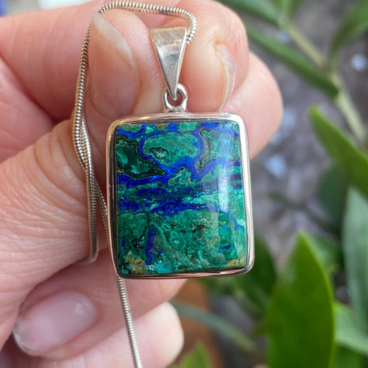 Azurite Malachite Pendant