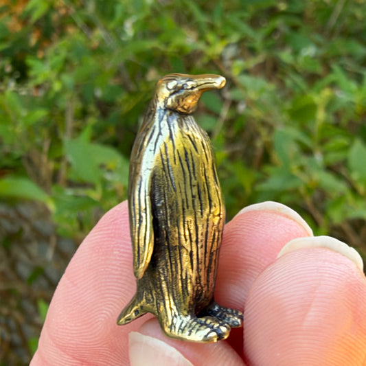Emperor Penguin Figurine, Solid Brass Spirit Animal