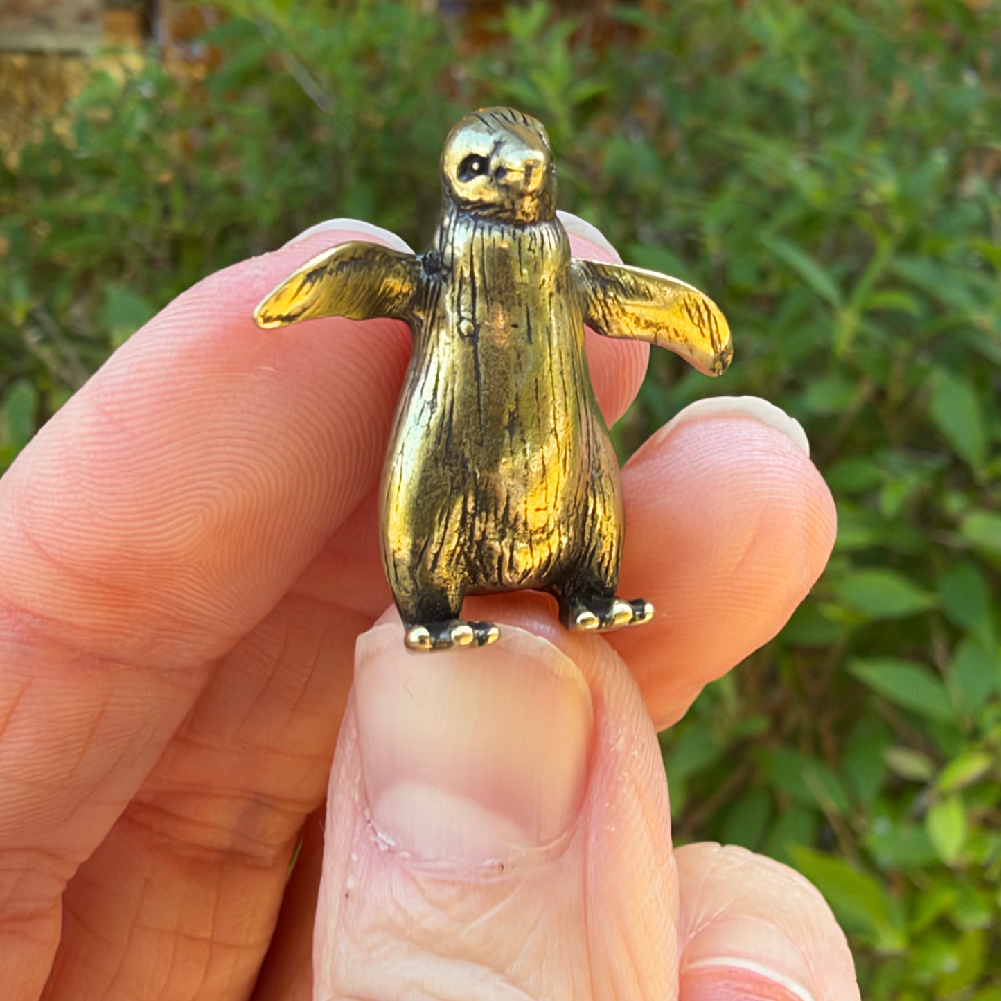 Penguin Figurine, Solid Brass Spirit Animal