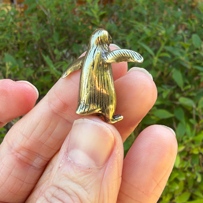 Penguin Figurine, Solid Brass Spirit Animal