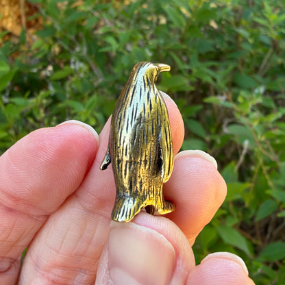 Emperor Penguin Figurine, Solid Brass Spirit Animal
