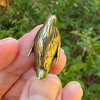 Emperor Penguin Figurine, Solid Brass Spirit Animal