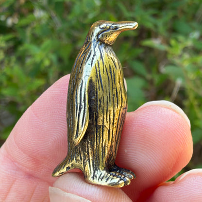 Emperor Penguin Figurine, Solid Brass Spirit Animal