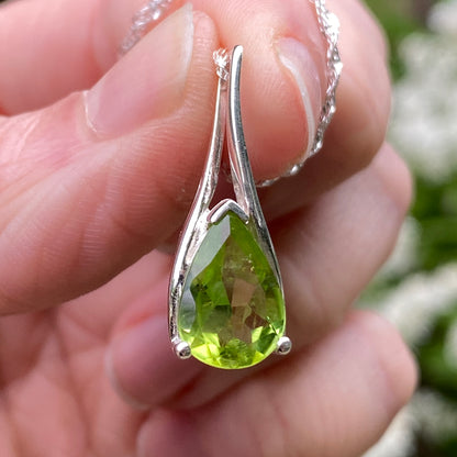 Peridot Raindrop Pendant