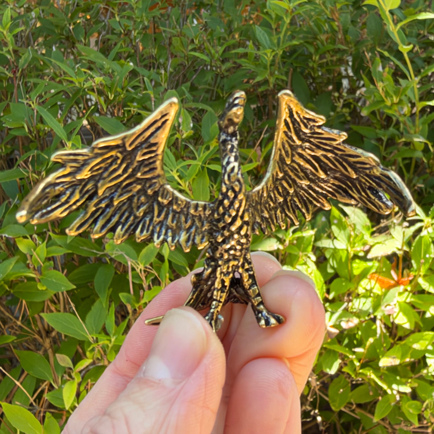 Phoenix Figurine, Solid Brass Spirit Animal