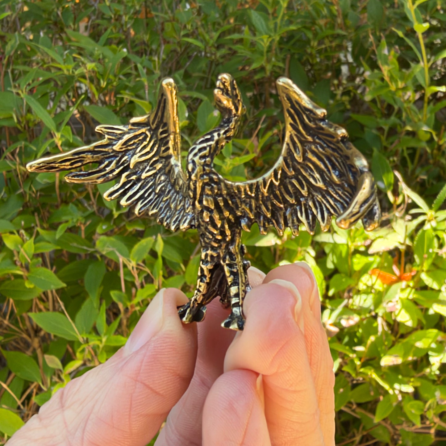 Phoenix Figurine, Solid Brass Spirit Animal