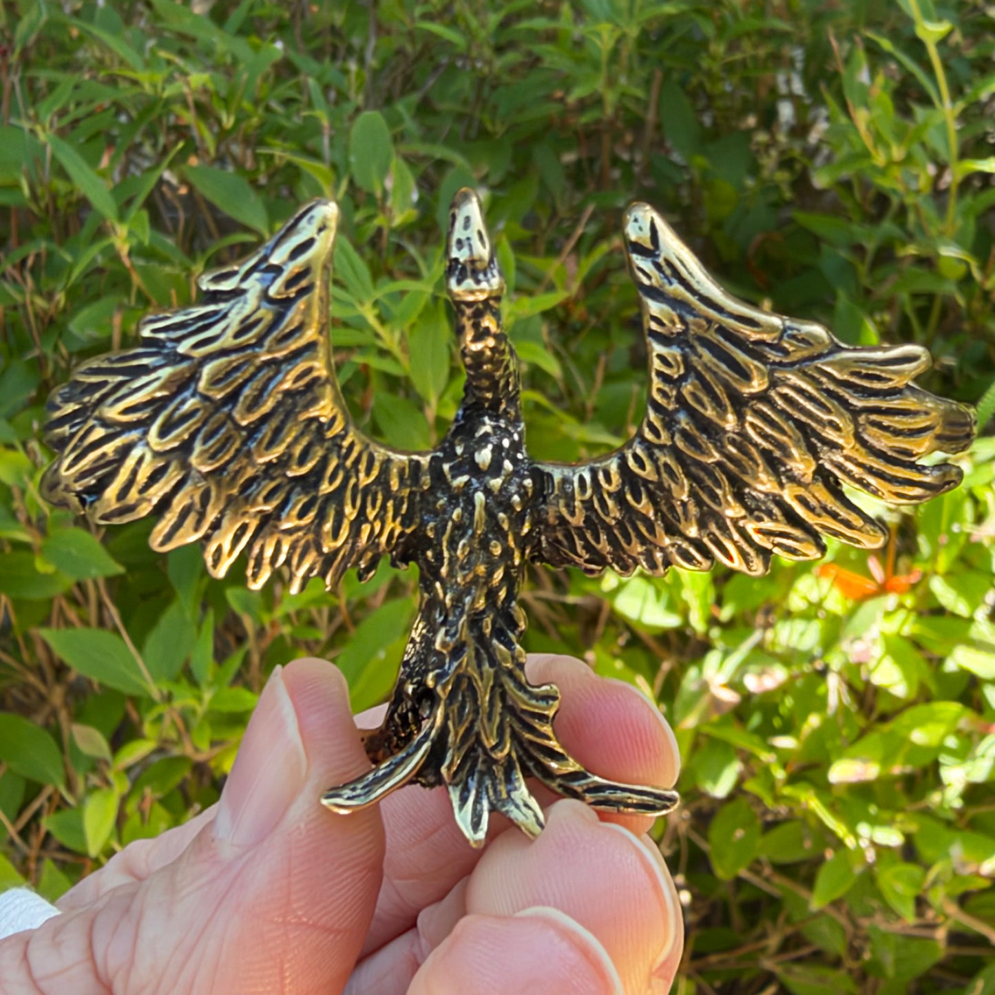 Phoenix Figurine, Solid Brass Spirit Animal