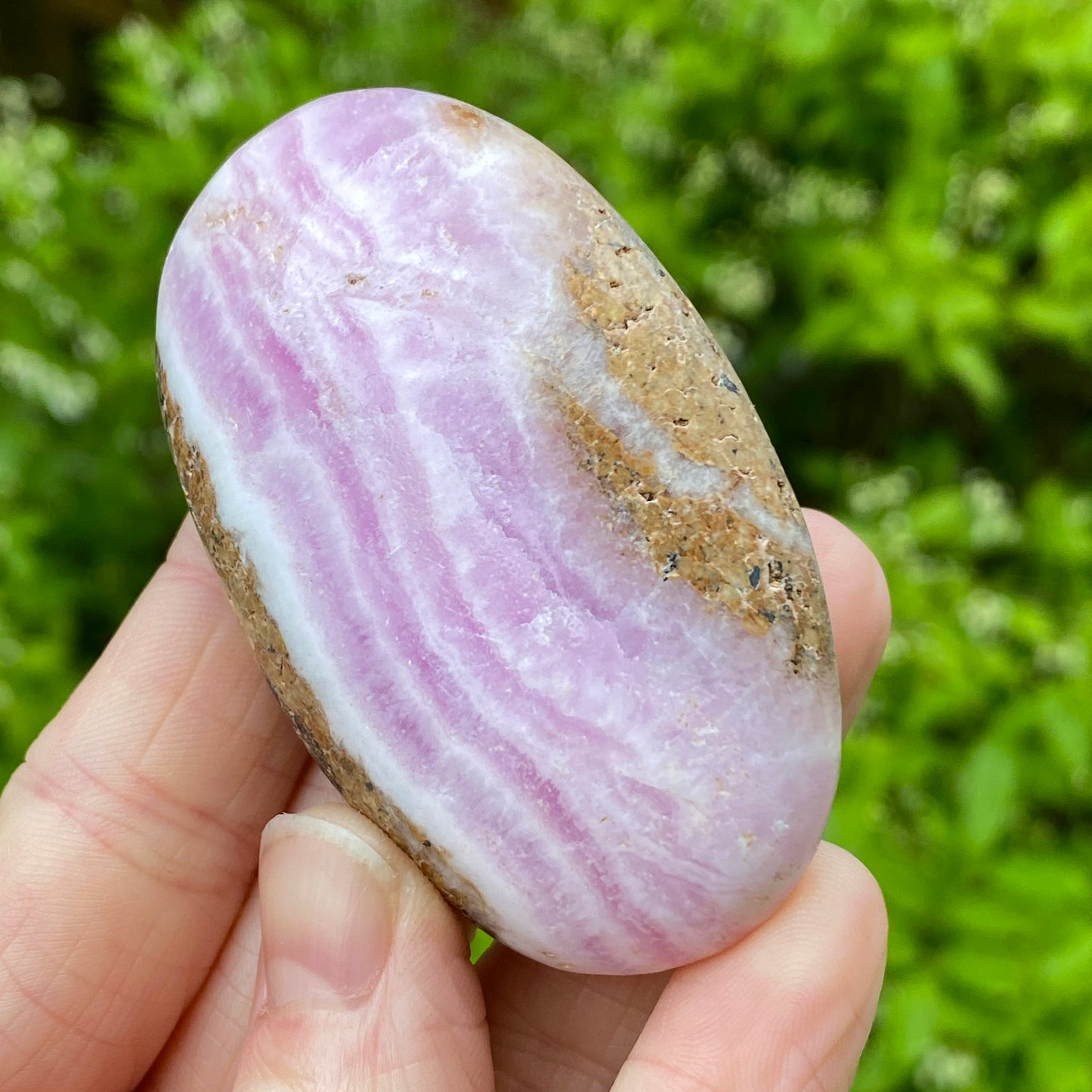 Pink Aragonite Palm Stone