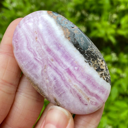 Pink Aragonite Palm Stone