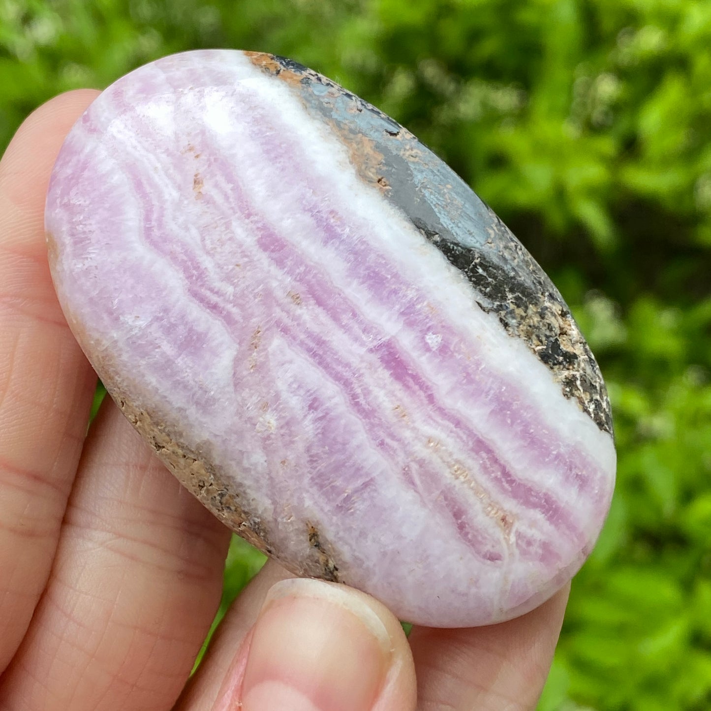 Pink Aragonite Palm Stone