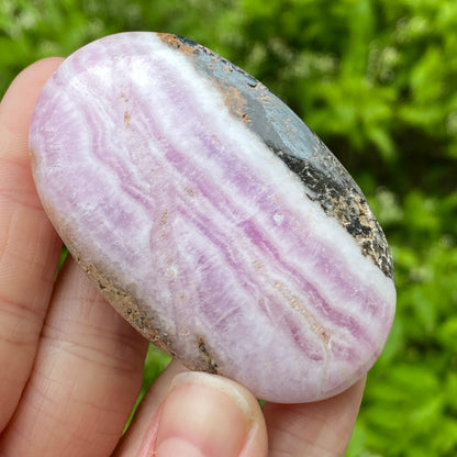 Pink Aragonite Palm Stone