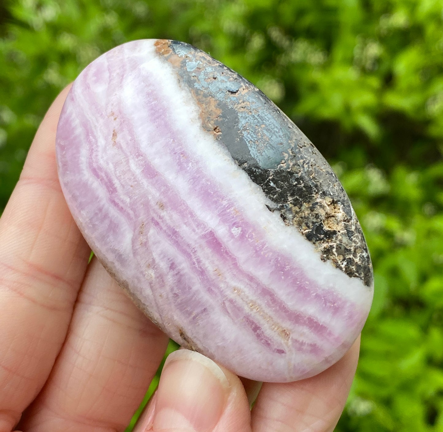 Pink Aragonite Palm Stone