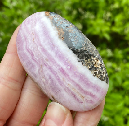 Pink Aragonite Palm Stone