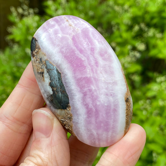 Pink Aragonite Palm Stone