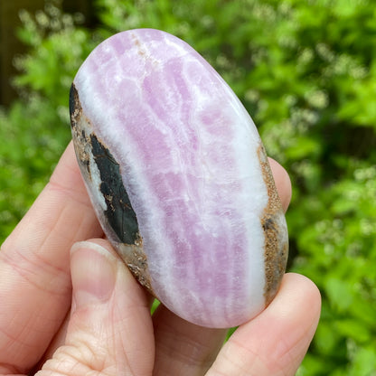Pink Aragonite Palm Stone