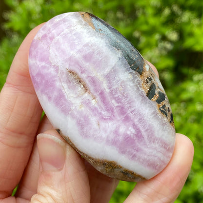 Pink Aragonite Palm Stone