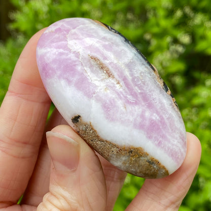 Pink Aragonite Palm Stone