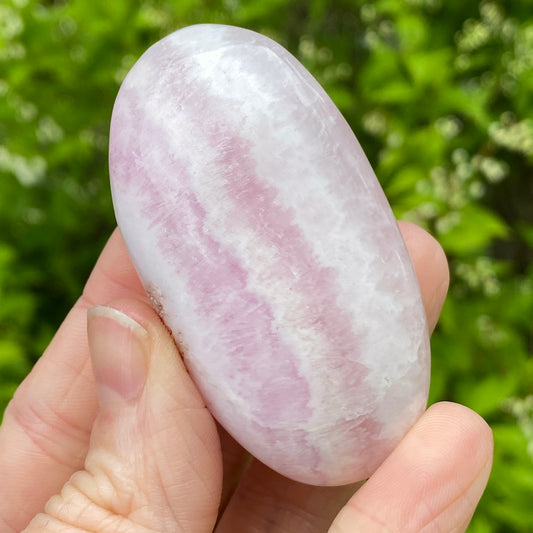 Pink Aragonite Palm Stone