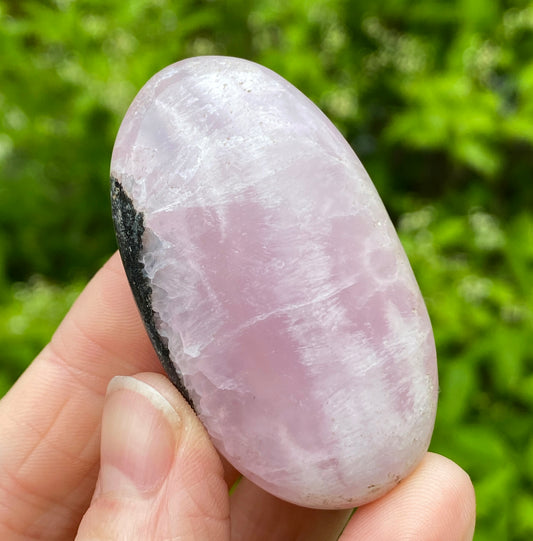 Pink Aragonite Palm Stone
