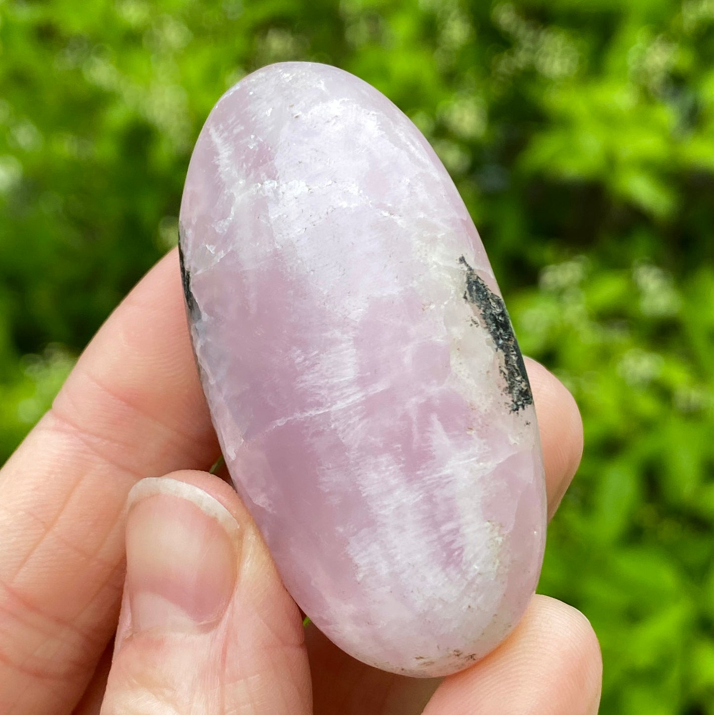 Pink Aragonite Palm Stone
