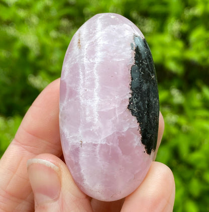 Pink Aragonite Palm Stone