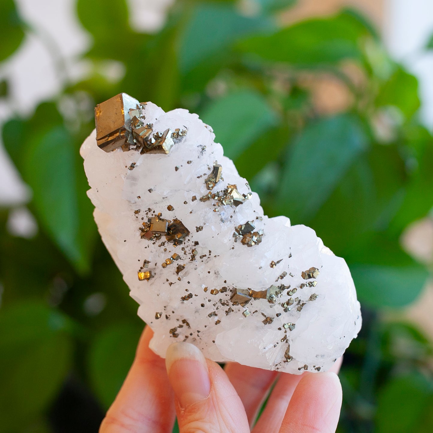 Pink Poker Chip Calcite with Pyrite, New Deposit, Hunan