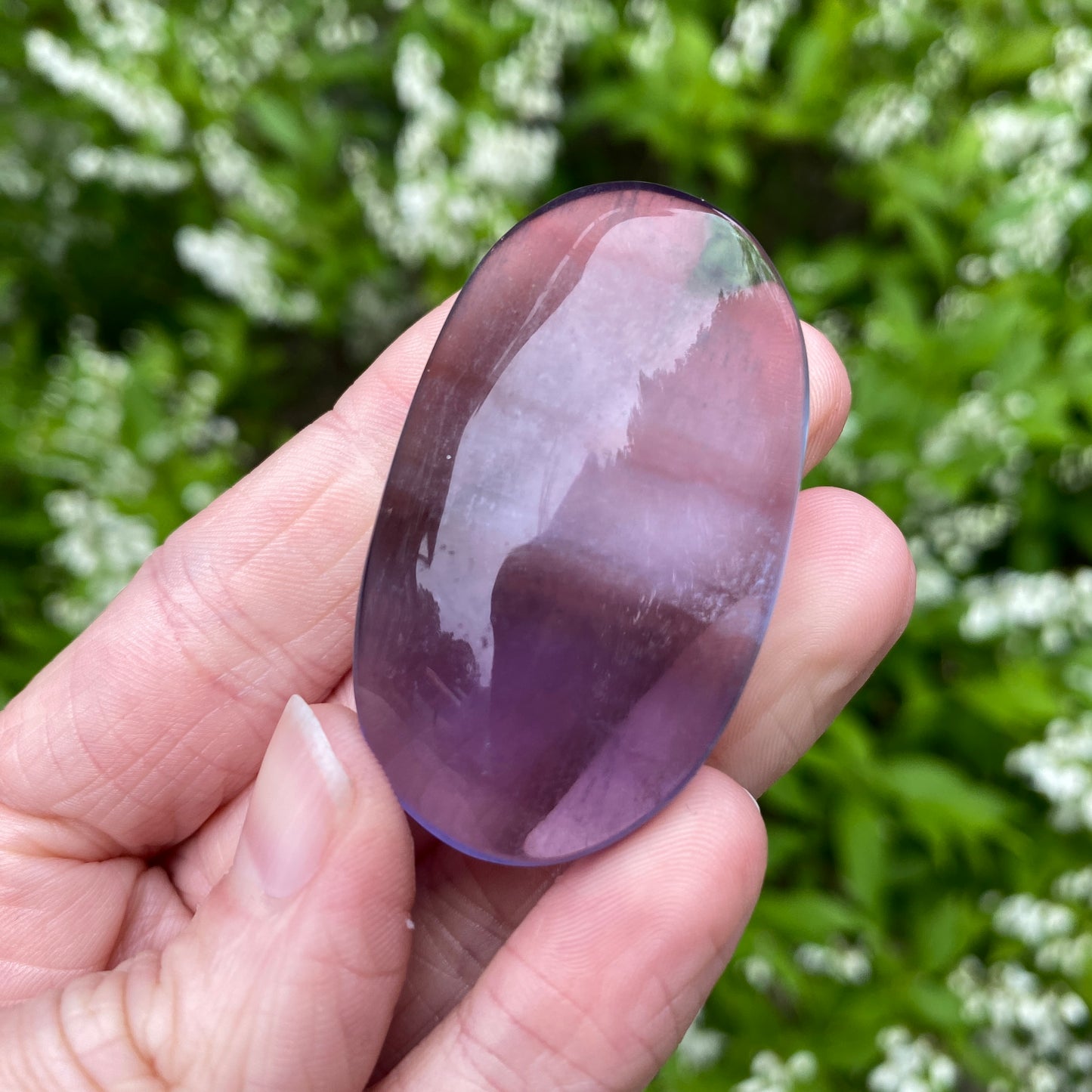 Purple Fluorite Palm Stone