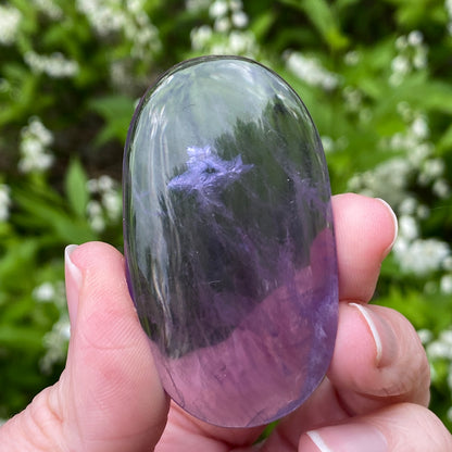 Purple Fluorite Palm Stone