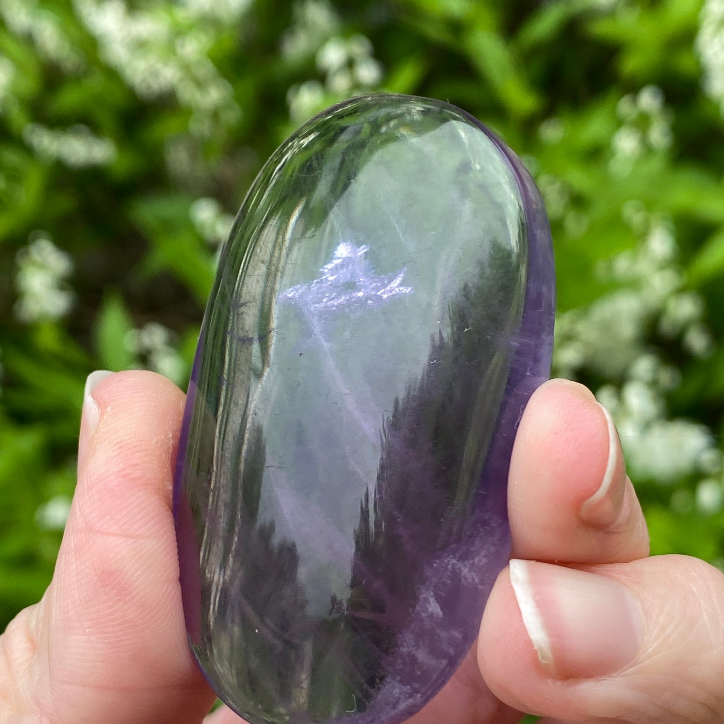 Purple Fluorite Palm Stone