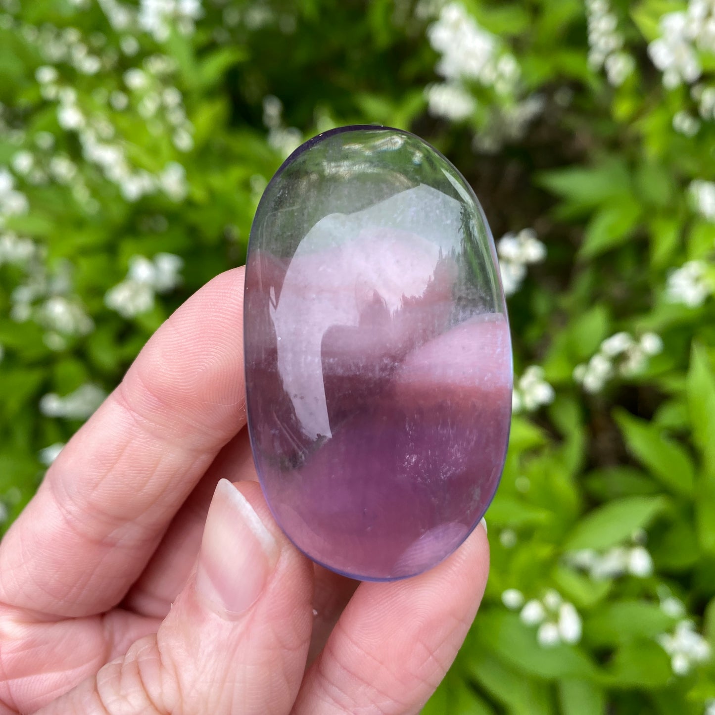 Purple Fluorite Palm Stone