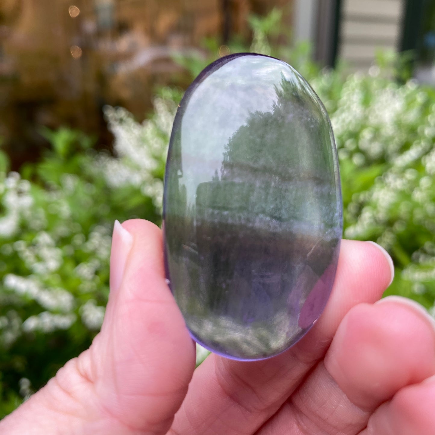 Purple Fluorite Palm Stone