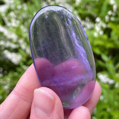 Purple Fluorite Palm Stone