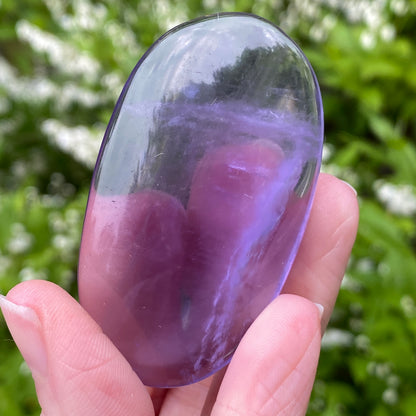 Purple Fluorite Palm Stone