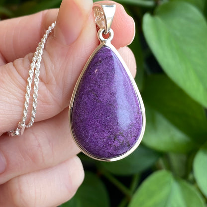 Purpurite Pendant, Sterling Silver