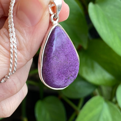 Purpurite Pendant, Sterling Silver