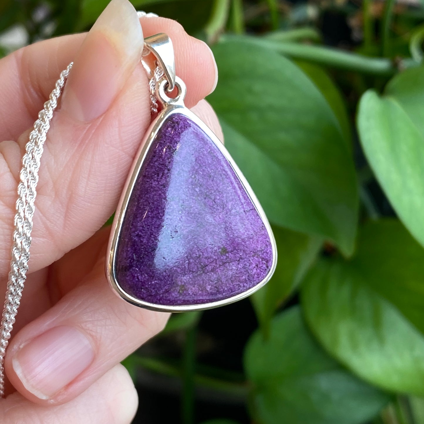 Purpurite Pendant, Sterling Silver