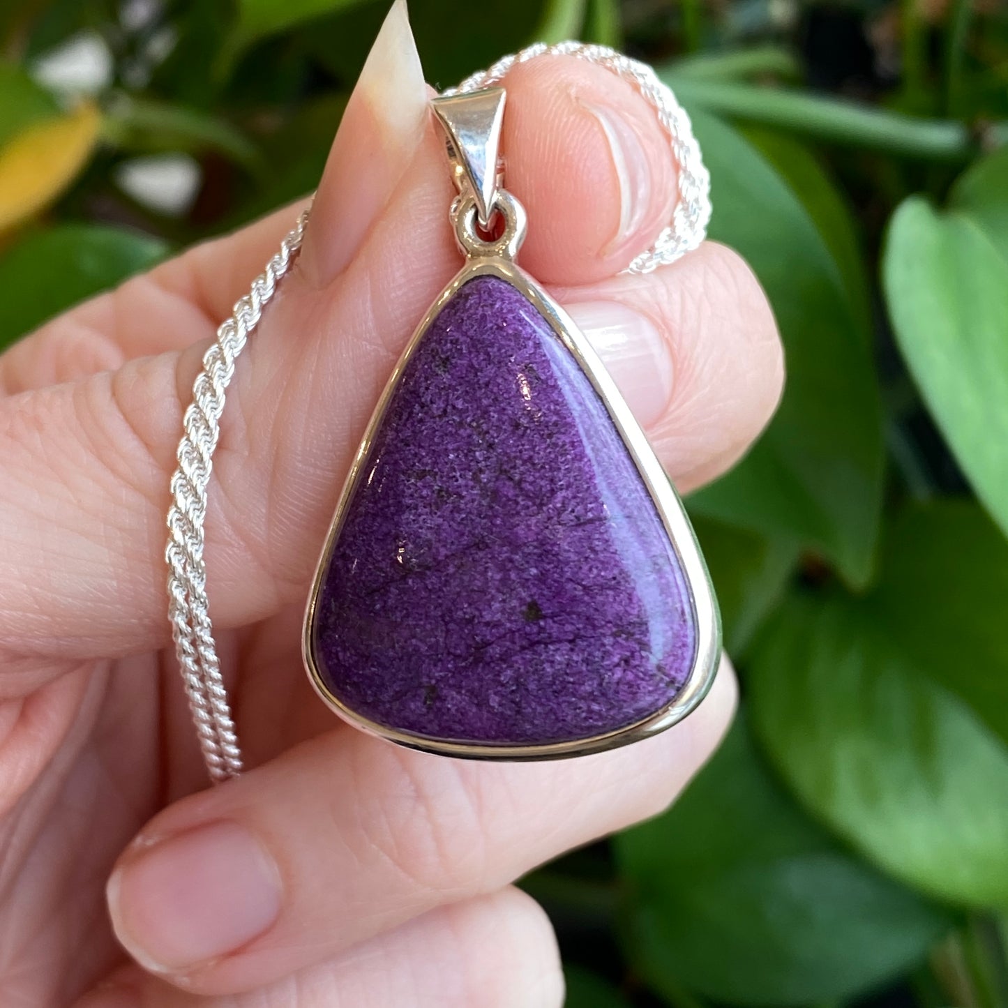 Purpurite Pendant, Sterling Silver