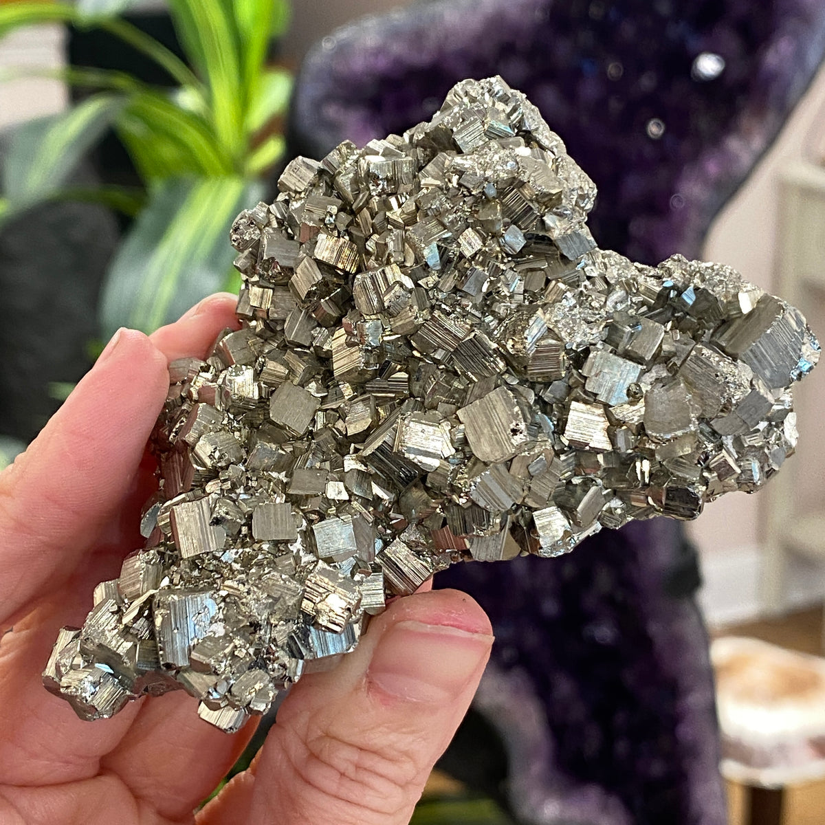 Pyrite, Pyritohedron Cluster, Peru