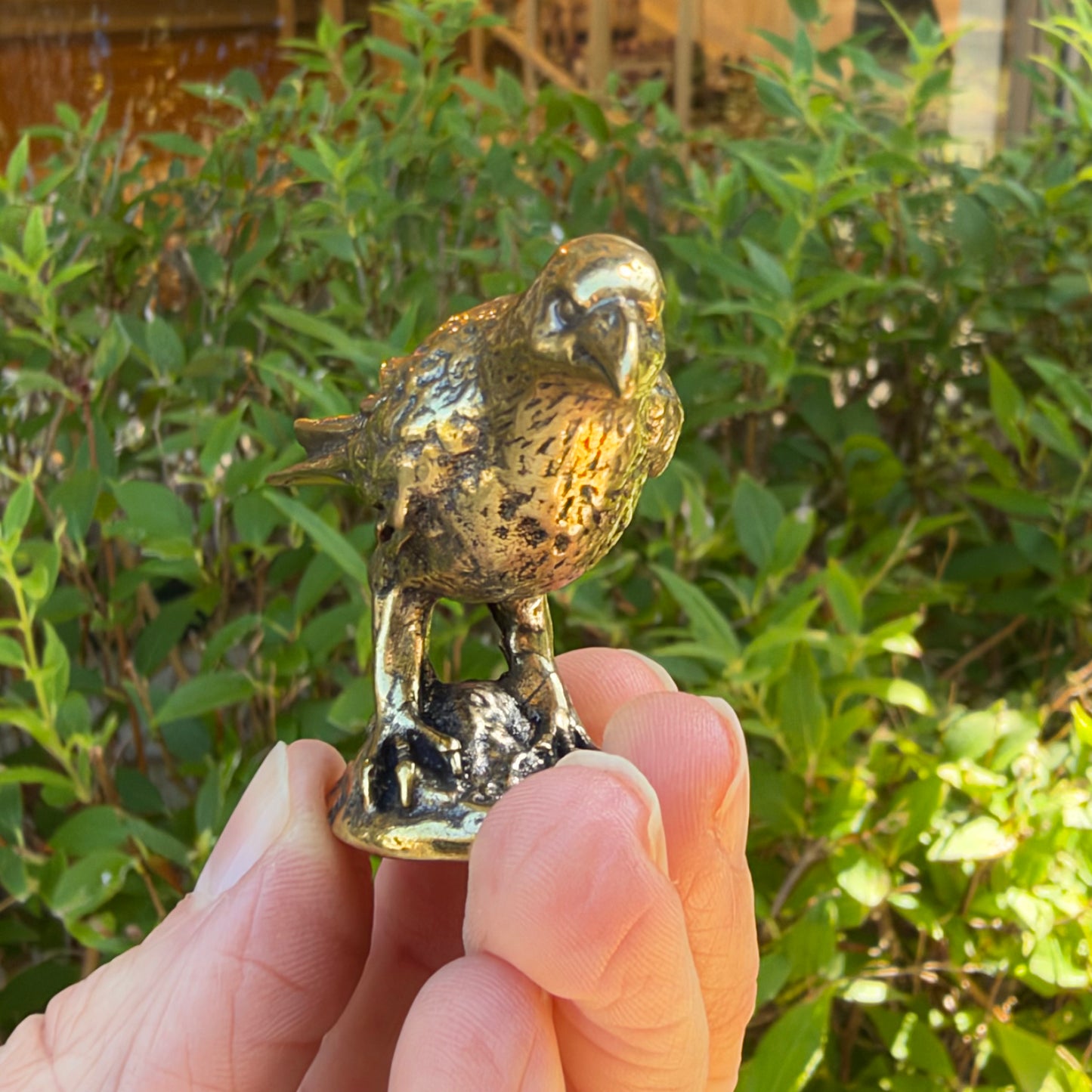 Raven Figurine, Solid Brass Spirit Animal