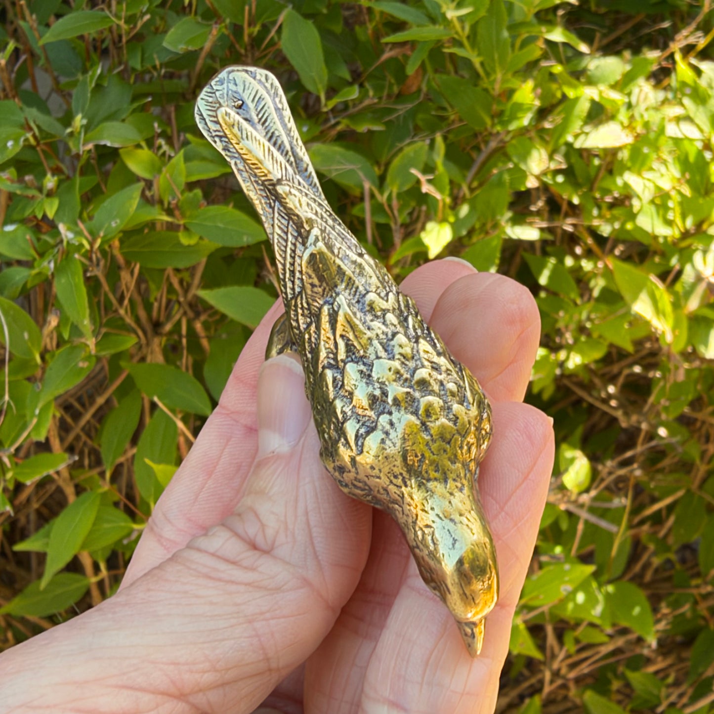 Raven Figurine, Solid Brass Spirit Animal
