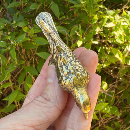 Raven Figurine, Solid Brass Spirit Animal