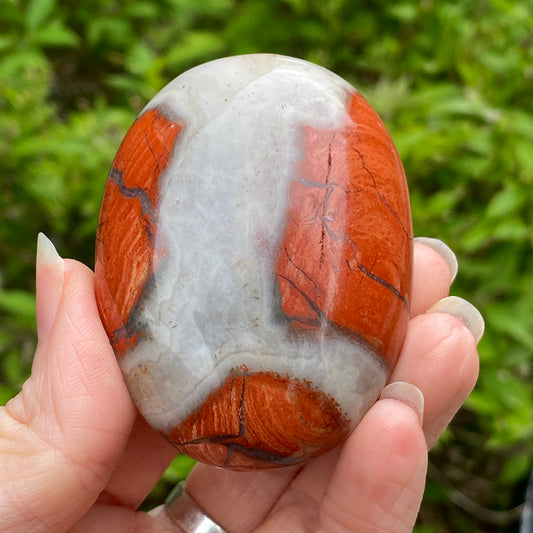 Red Jasper Palm Stone