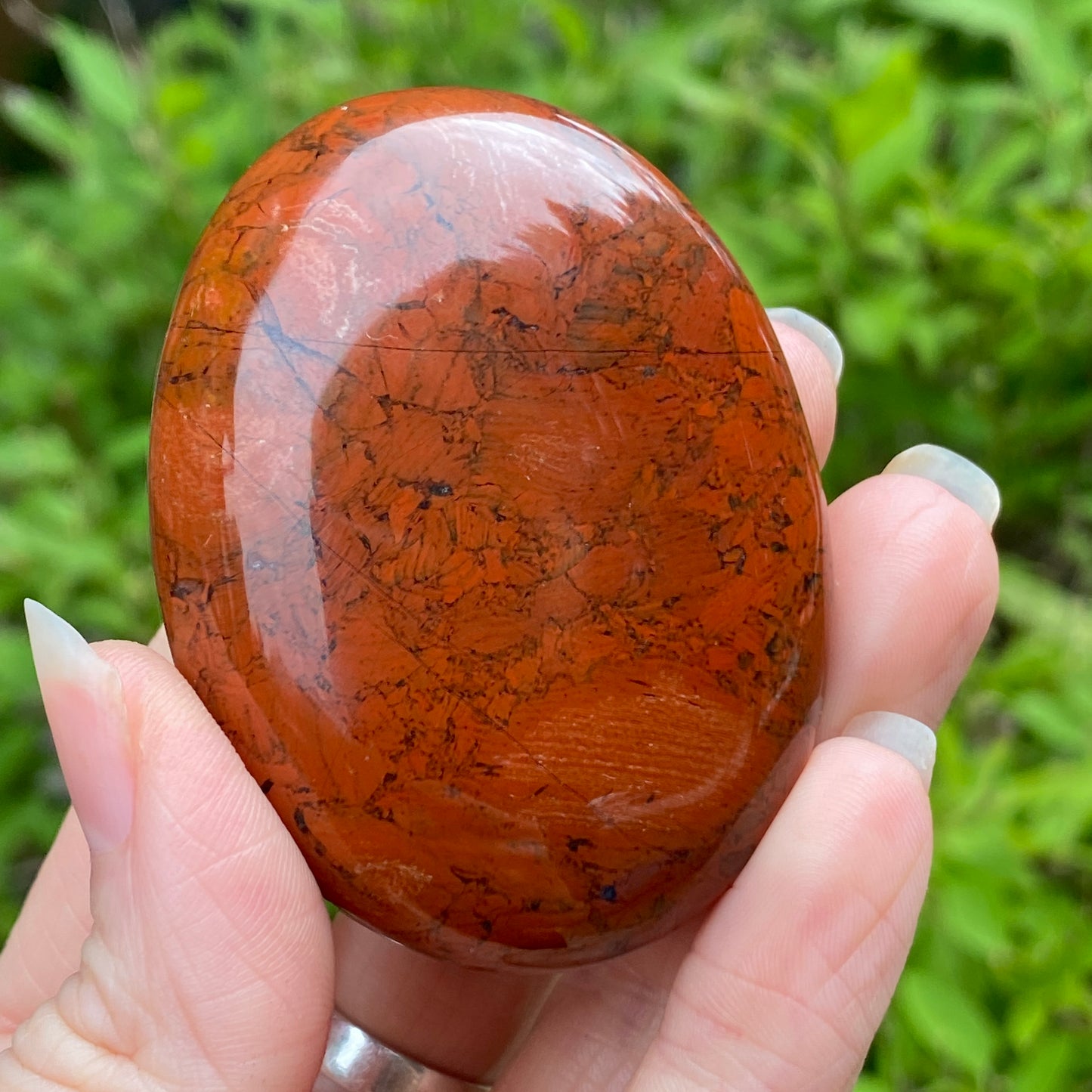 Red Jasper Palm Stone